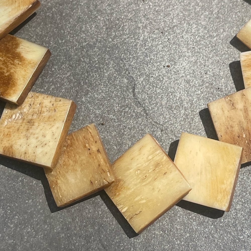 Carved Stone Tile Necklace View 2